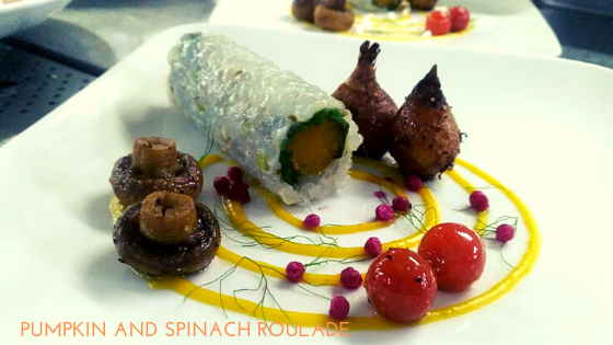 Silky Oats Nougat with Pumpkin Sauce by Chef Ankit